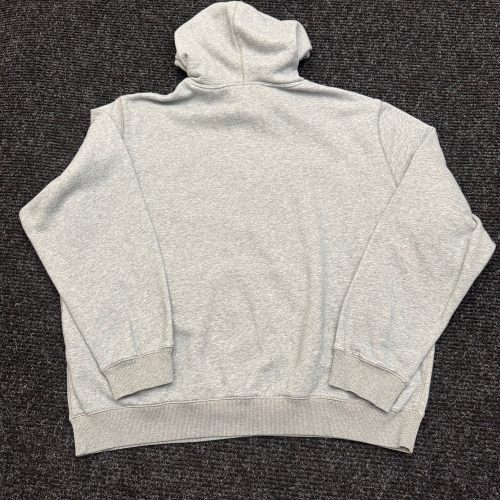 Nike Center Swoosh Hoodie Mens XXL Heather Gray Navy Yellow Embroidered Pullover - Picture 12 of 12